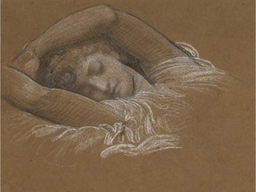 Frederic Leighton, Study of Iphigenia for Cymon and Iphigenia, 1883, at Pre-Raphaelites at the Art Gallery of Alberta until Nov. 13.