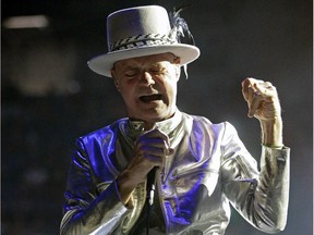 Gord Downie, front man for The Tragically Hip, performs at Rexall Place in Edmonton on July 28, 2016. The 52-year-old Downie revealed earlier this year that he has terminal brain cancer.