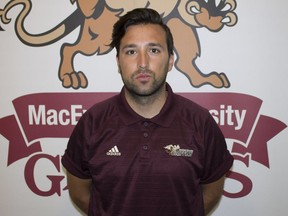 MacEwan Griffins new men's soccer coach Adam Loga will see his team start the season against his former squad, the Mount Royal Cougars, on Wednesday, Aug. 24, 2016 at Foote Field. (Supplied)