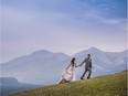 Chris and Joanne Pawluk literally climbed a mountain during their adventure session. Something they surely couldn't have made time for on their wedding day.