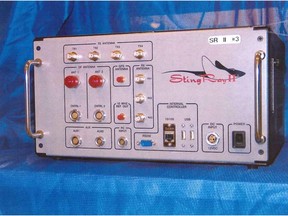This photo provided by the U.S. Patent and Trademark Office shows the StingRay II, manufactured by Harris Corporation, of Melbourne, Fla., a cellular site simulator used for surveillance purposes.