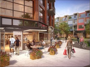 The first phase of the Blatchford redevelopment will include street-level shops in a mixed-use commercial area.