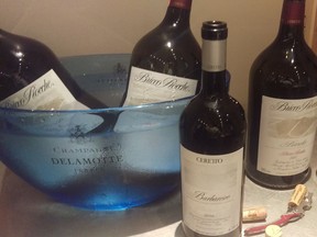 At a recent Ceretto dinner in Alba, Italy, all wines were served from large-format bottles.