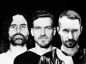 Andrew Wyatt, left, Pontus Winnberg and Christian Karlsson are members of Miike Snow, a Swedish-American trio.