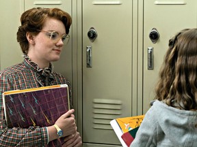 Barb (played by Shannon Purser) and Nancy (Natalia Dyer), in Netflix's Stranger Things.