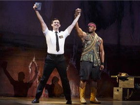 Ryan Bondy and David Aron Damane, in The Book of Mormon