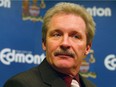 Lyle Best, one of the committee members tasked with evaluating the feasibility of building a new arena, listens to a question at an April 2007 news conference.