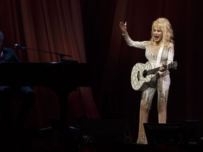 Dolly Parton performs at Rogers Place in Edmonton, Alberta on Saturday, September 17, 2016.