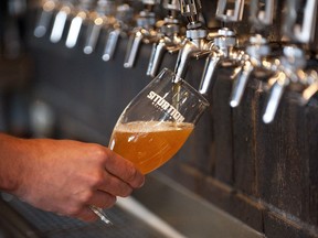 Beer on tap at Situation Brewing in Edmonton.