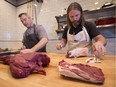 Hunter and local food enthusiast Kevin Kossowan (right) debuts his From The Wild brand at a pop-up next month in Kent of Inglewood on Whyte Ave.