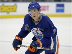 Edmonton Oiler Ryan Nugent-Hopkins during training camp practice at Rogers Place in Edmonton on Tuesday September 27, 2016.