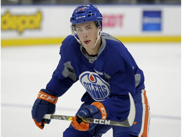 Edmonton Oiler Ryan Nugent-Hopkins during training camp practice at Rogers Place in Edmonton on Tuesday September 27, 2016.