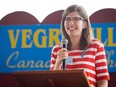 Jessica Littlewood, MLA for Fort Saskatchewan-Vegreville spoke during the opening ceremonies for the 43 annual Pysanka Festival on July 1, 2016, in Vegreville. She also has been in the position of breaking tie votes all summer as chairwoman of the Legislature's Select Special Ethics and Accountability Committee.
