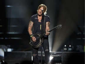 Keith Urban performs at Rogers Place in Edmonton, Alta., on Friday, Sept.16, 2016.