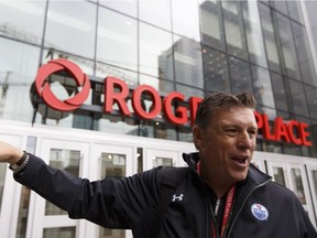 Bob Black, executive vice-president of the Edmonton Arena Corp., gives a tour of Rogers Place in Edmonton on Tuesday, Sept. 6, 2016.