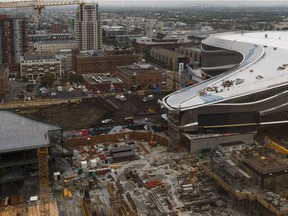 Concertgoers who watched Dolly Parton perform at Rogers Place Saturday night were forced to use internal stairwells to exit the building after a storm caused the portal walkway to shut down.