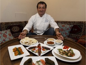 Chef Yuksel Gultekin presents dishes in The Cellar at Sofra, an authentic Turkish restaurant, in Edmonton on Wednesday, Sept. 7, 2016.