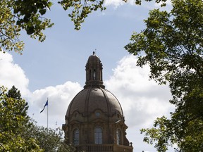 The Alberta Legislature is seen in Edmonton, Alberta on Aug. 26, 2016.