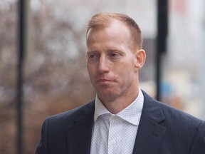 Travis Vader arrives at court in Edmonton on Tuesday, March 8, 2016.