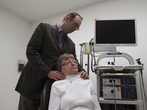 University of Alberta hospital surgeon Dr. Jeffrey Harris and his team pioneered a procedure for head and neck cancer patients like Joyce Krachkowski, photographed on Sept. 20, 2016. The procedure aims to prevent hypothyroidism while treating patients for head and neck cancers.