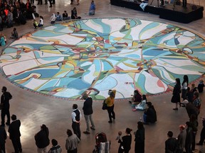 Tsa Tsa Ke K’e, or Iron Foot Place, is Alex Janvier's signature mosaic inside the new arena pedway. But maybe Iron Foot Place should become Edmontonians' own nickname for their new arena.