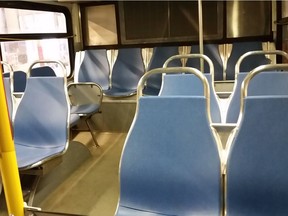 These plastic bus seats were installed on some of Edmonton's busiest routes bus while transit officials tested the product. Similar seats will be brought in for all new buses.