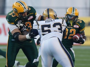 Phillip Hunt, seen here with the Blue Bombers in 2010, is rejoining his former teammate Odell Willis on the Eskimos defensive squad.