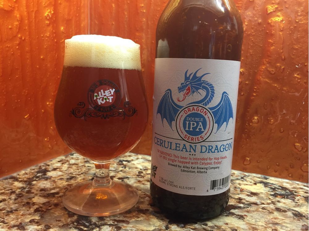 Cerulean Double Dragon IPA from Alley Kat Brewing.