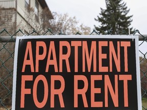 Apartment rental sign