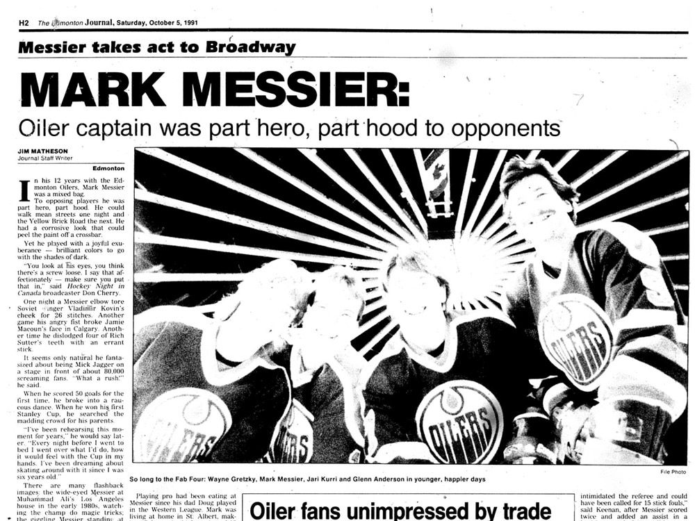 Edmonton Oilers history: Team demotes Mark Messier to minors, Oct