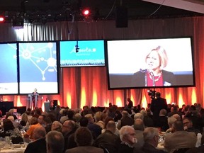 Alberta Premier Rachel Notley spoke to the Alberta Urban Municipalities Association in Edmonton on Oct. 6, 2016.