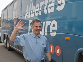 Former Alberta Premier Jim Prentice campaigning at the Italian Centre  in Edmonton on May 4, 2016. Prentice died in a plane crash on Oct. 14, 2016.