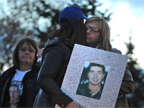 Melanie Alix holds an annual vigil in Edmonton for her son Dylan Koshman, who was 21 years old when he went missing on Oct. 11, 2008.