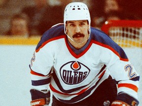 Edmonton Oilers defenceman Charlie Huddy in 1988.