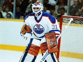 Edmonton Oilers goalie Grant Fuhr in an undated photo.