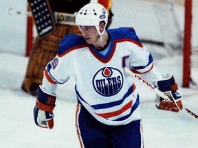 Wayne Gretzky as a member of the Edmonton Oilers in this undated photo.