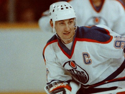 Edmonton Oilers Wayne Gretzky 1986 NHL Blue Line Dark Jersey By