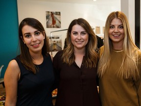 (From left) Esther Vara, Jessica Bester and Justine Ulan at Poppy Barley's Grey Launch.