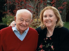 Joseph Charyk with his wife, Edwina Rhodes. The pair met at the Jet Propulsion Laboratory at Caltech and were married for almost 70 years.