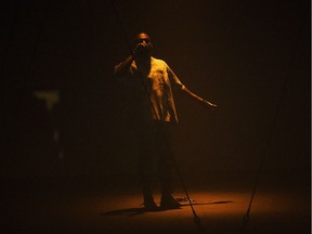 Kanye West performs at Rogers Place in Edmonton, Alta., on Saturday, Oct. 15, 2016. (Codie McLachlan/Postmedia)