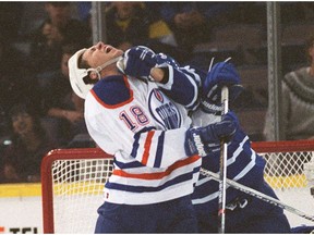 Edmonton Oilers forward Kirk Maltby in November 1995.
