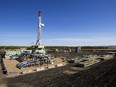 A September 2014 handout of an Encana natural gas drilling rig in the Montney area.