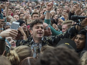 Max Kerman of Arkells played the second day of Sonic Boom in Borden Park in Edmonton on September 4, 2016.