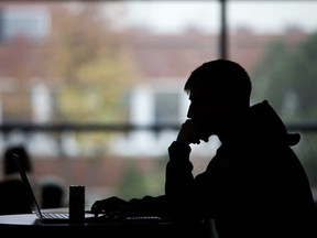 A student studies in the University of Alberta Students Union Building on Wednesday, Oct. 19, 2016.