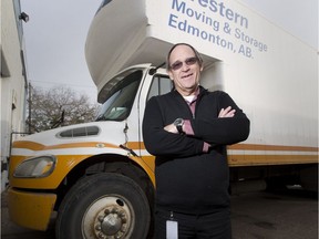Ted LeLacheur, owner/president of Western Moving & Storage, talks about what the   implications of self-driving trucks are on their businesses on Wednesday, Oct.26, 2016 in Edmonton.