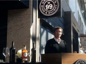 Former Oiler star Wayne Gretzky spoke at the grand opening Monday of his new bar, No. 99 Gretzky's Wine & Whisky, at the Edmonton International Airport.