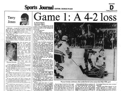 Edmonton Oilers - FLASHBACK FRIDAY: Wayne Gretzky played his first NHL game  on October 10, 1979 as Edmonton visited the Blackhawks at Chicago Stadium.  Do you still need tickets for tonight's 1984 #