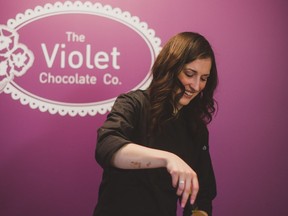 Rebecca Grant owns the Violet Chocolate Company in Edmonton.