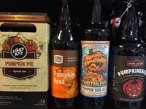 Edmonton liquor stores are well stocked with pumpkin-flavoured beers.