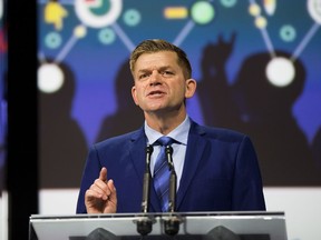 Wildrose Leader Brian Jean speaks at the AUMA convention on Friday, October 7, 2016 in Edmonton.